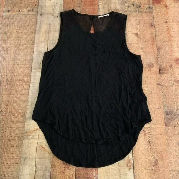 Elodie black Sleeveless top with mesh back size Medium - Picture 1 of 7